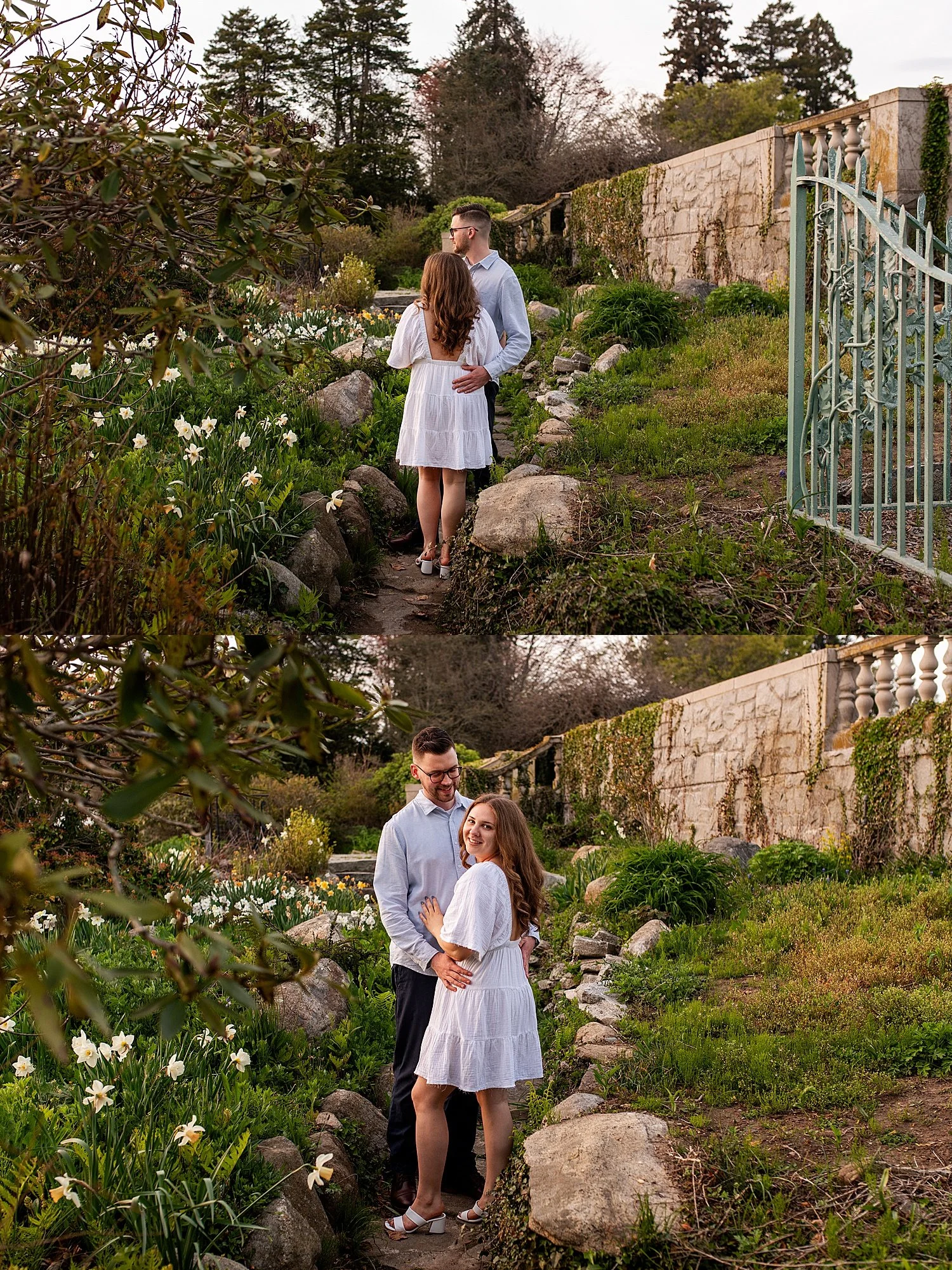 garden proposal photography session at Harkness