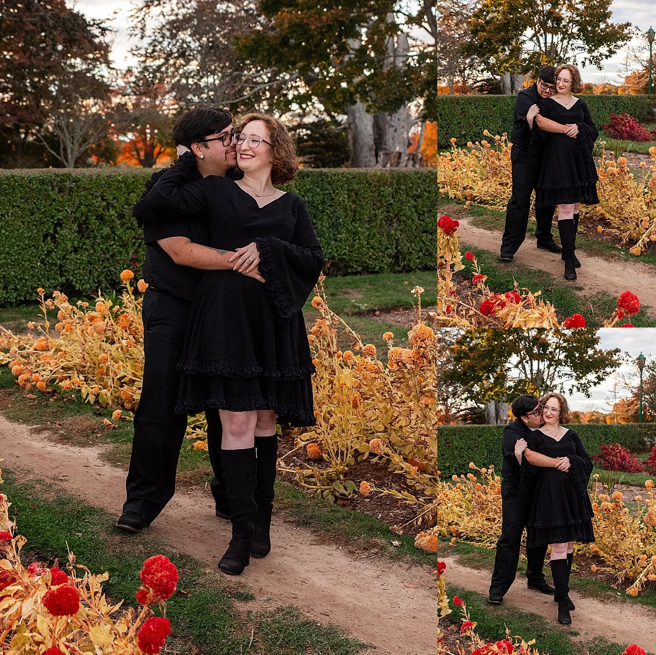 connecticut garden engagement photographer