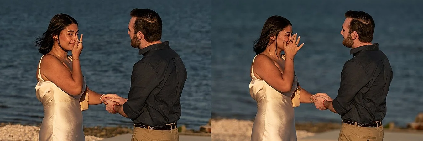 emotional moment after surprise proposal CT