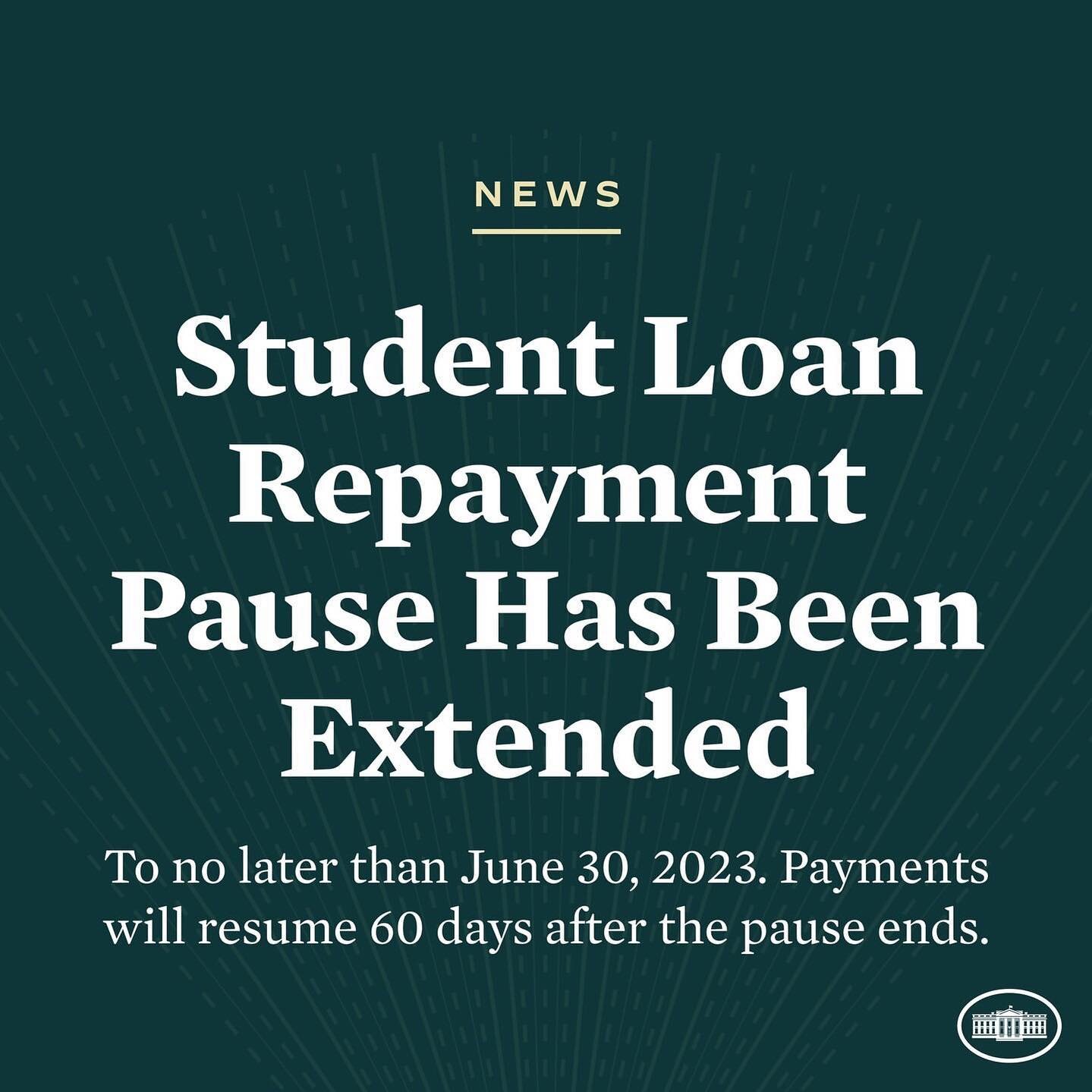 Can they be extended forever??? 😂
Via @whitehouse UPDATE: The Administration is extending the pause on federal student loan repayments to allow for the Supreme Court to rule in the case on the student debt relief program.

The pause will end no late