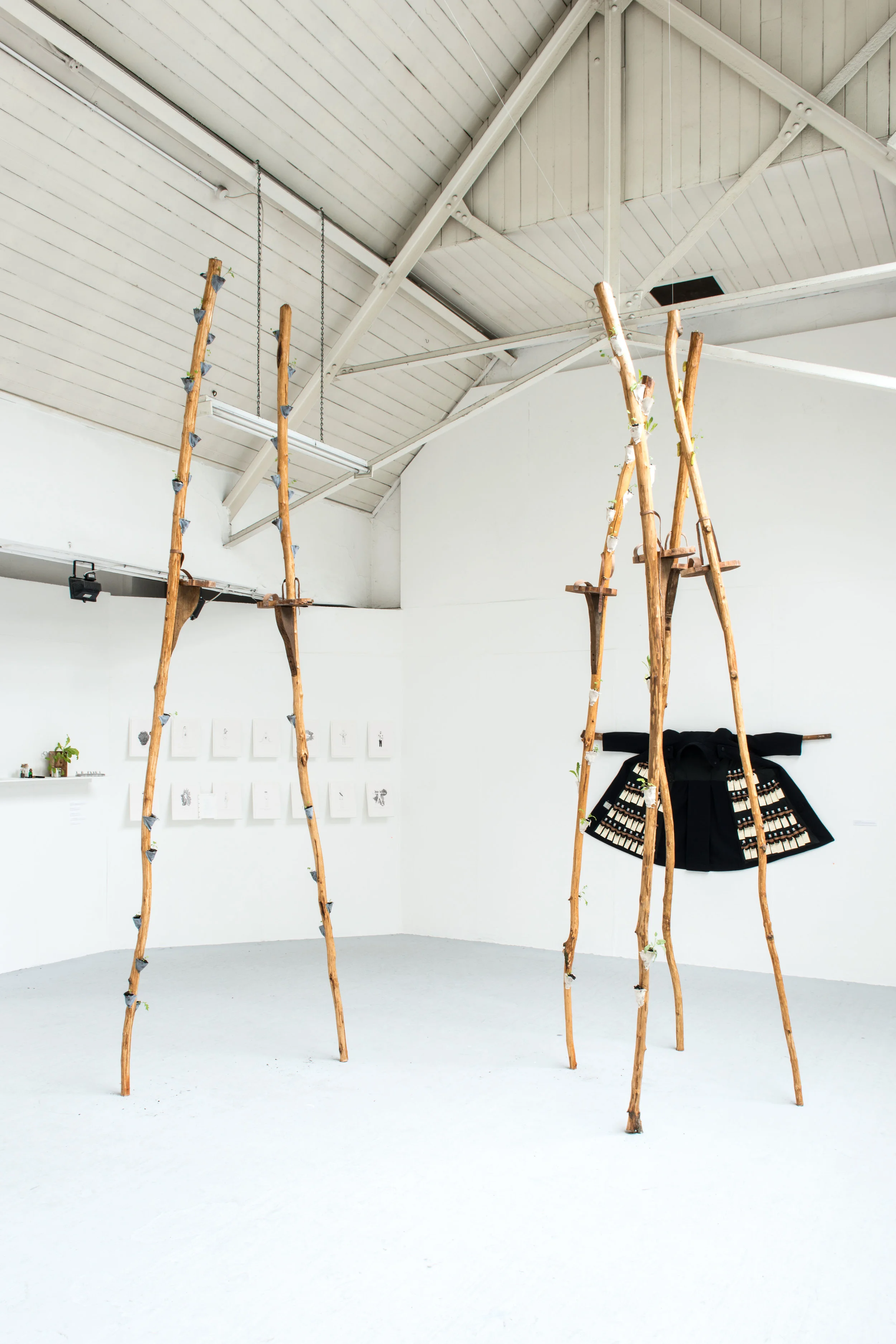Stilts, particularly useful when trying to utilise space for growing food, allowing access to otherwise impossible to reach areas.