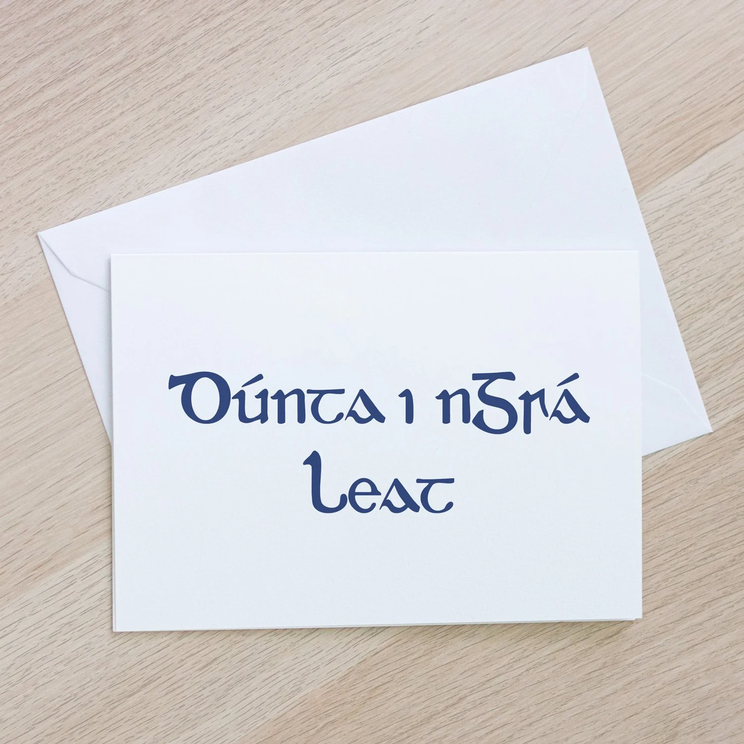 Dúnta i nGrá leat | Completely in love with you - Card in Cló Gaelach —  Nine Arrow, image size:1500x1500