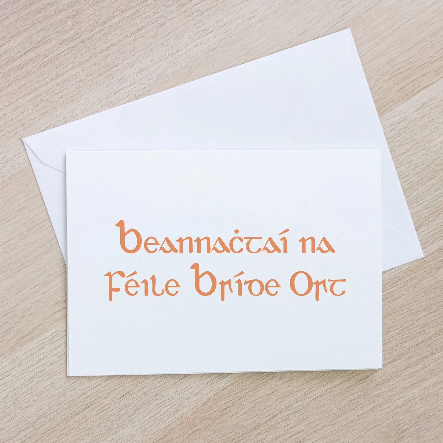 Beannachtaí na Féile Bríde Ort | Happy St. Brigid's Day - Card in Cló  Gaelach Irish Script — Nine Arrow, image size:1500x1500