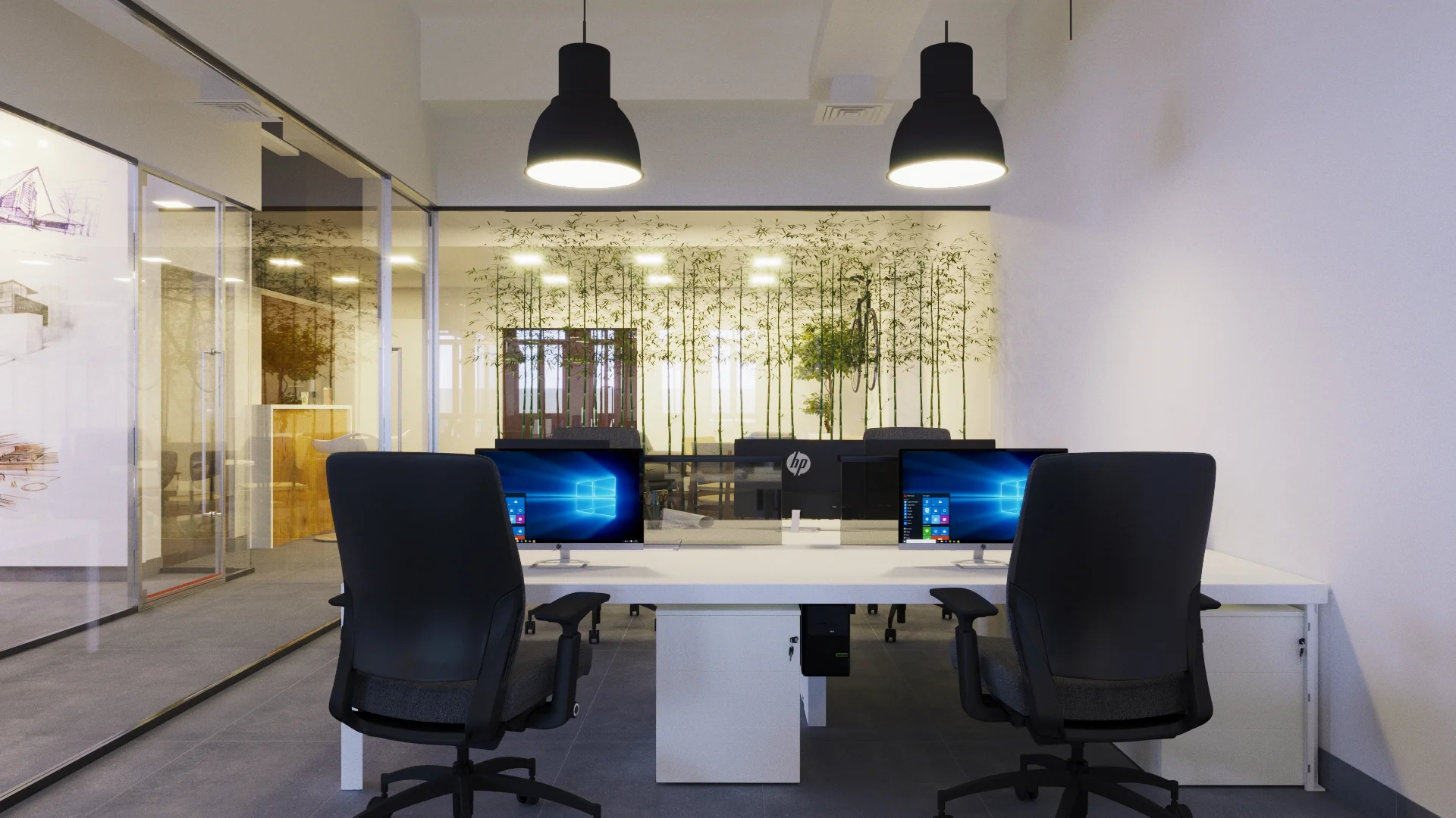 pioneer office -1 OMR 299/month Enclosed, lockable office can accommodate teams of 1-4. Move-in ready, with desks, chairs, a and filing cabinet. Best for: -Startups, small teams and satellite companies