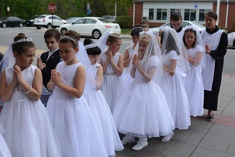 Celebrating First Communion, Mothers' Day and the Blessed Mother!