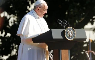Pope Francis at the White House, Welcome to the United States Holy Father!