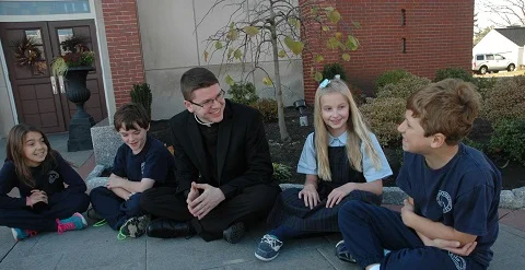 Celebrating Catholic Schools Week at OLM!  Faith, Knowledge and Service!