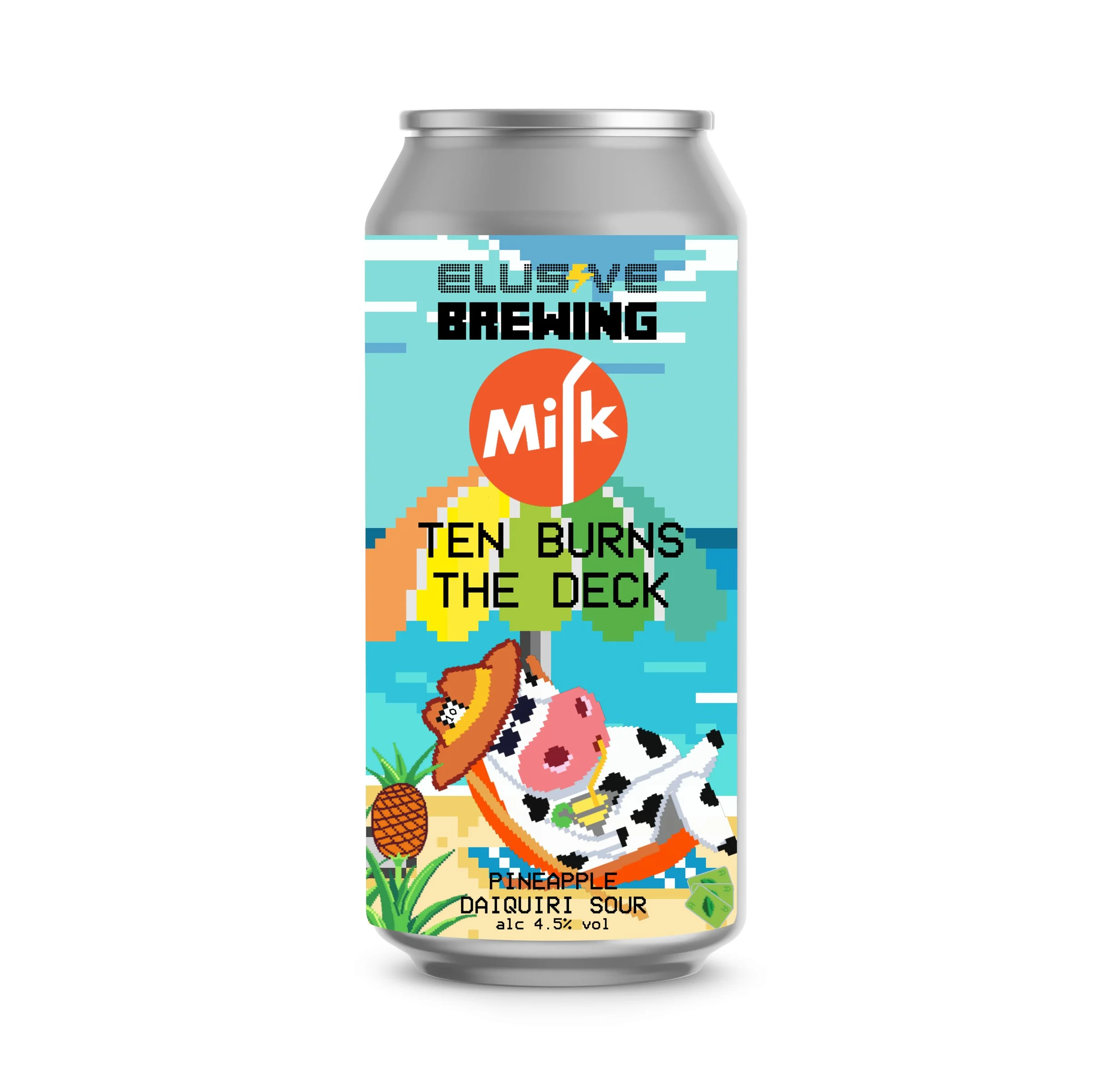 Elusive Brewing - Ten Burns The Deck 4.5% Pineapple Daiquiri Sour 440ML (BBE MAR 2024) 