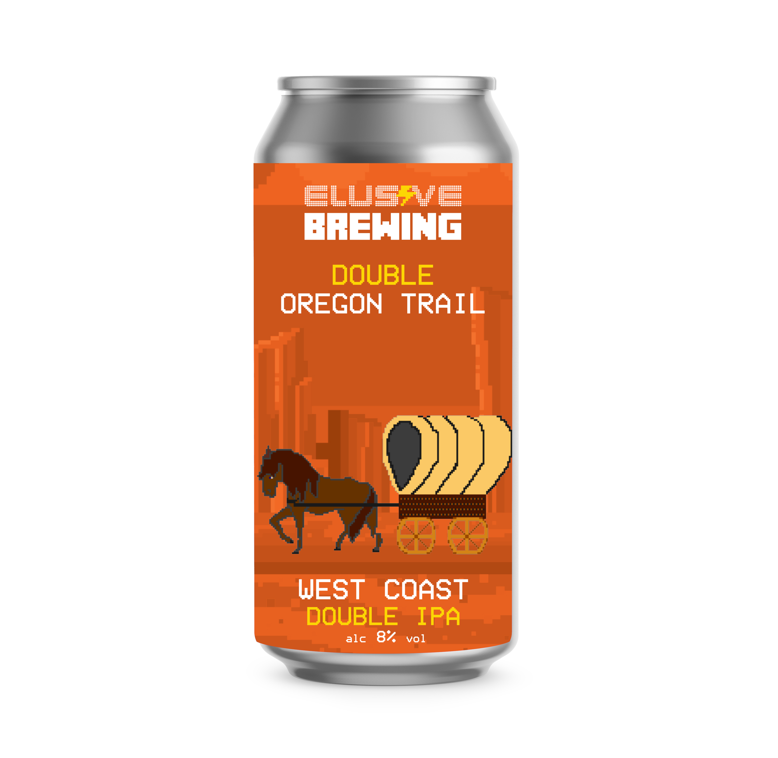 Elusive Brewing - Double Oregon Trail West Coast DIPA 8% 440ML Elusive Brewing - Double Oregon Trail West Coast DIPA 8% 440ML
