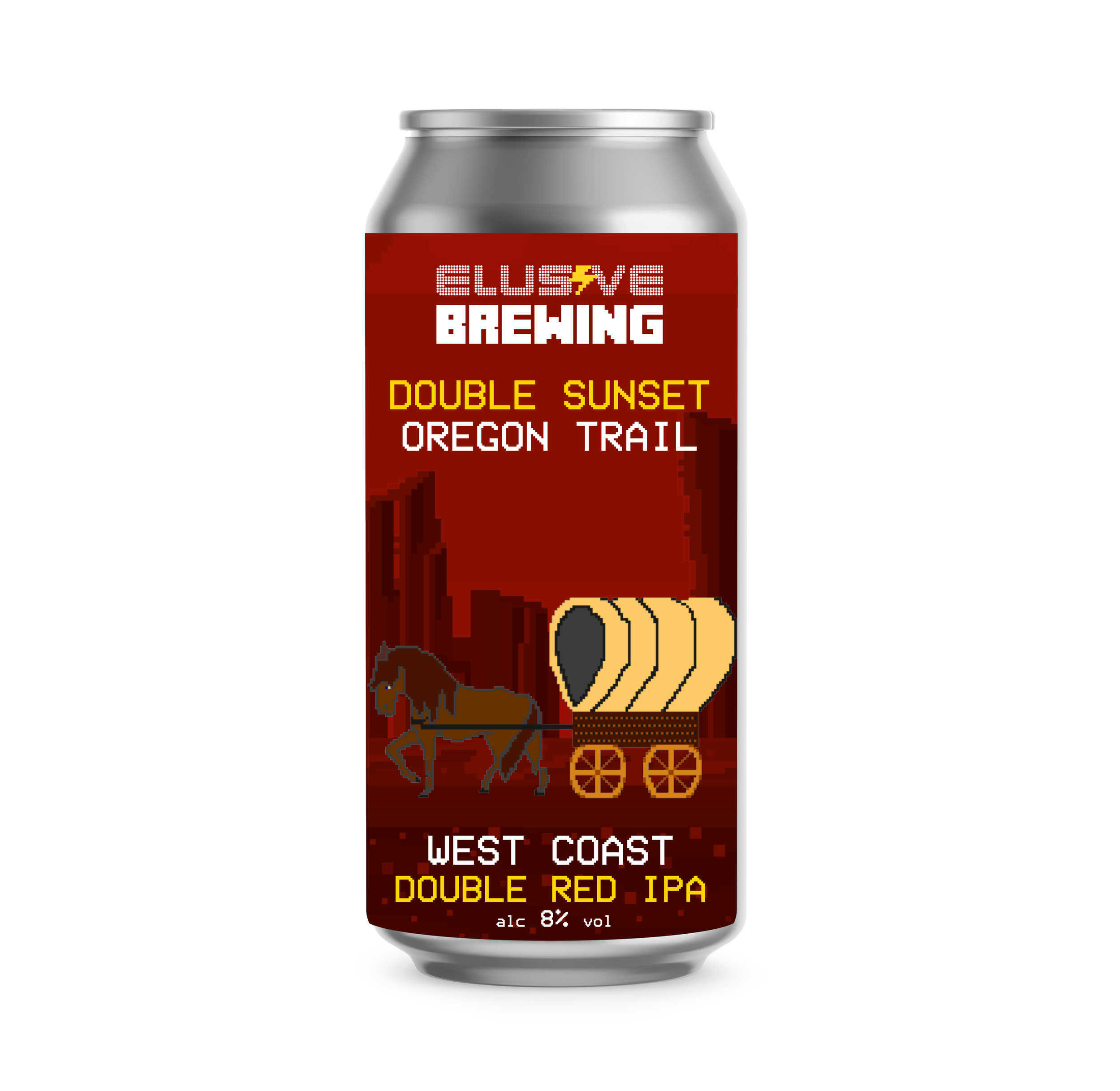 Elusive Brewing - Double Sunset Oregon Trail 8% West Coast Double Red IPA - Elusive Brewing