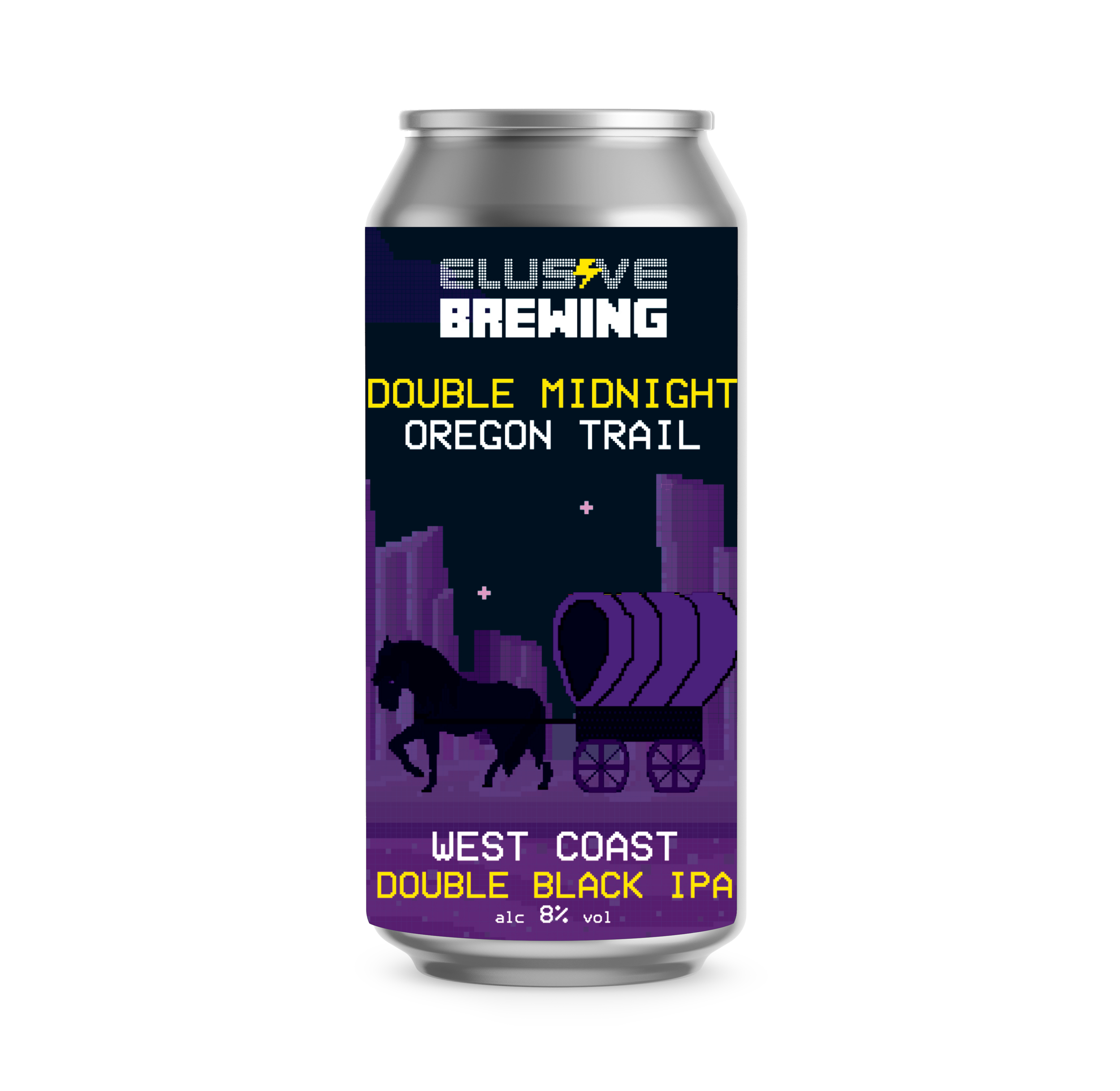 Elusive Brewing - Double Midnight Oregon Trail 8% West Coast Double Black IPA Elusive Brewing - Double Midnight Oregon Trail 8% West Coast Double Black IPA