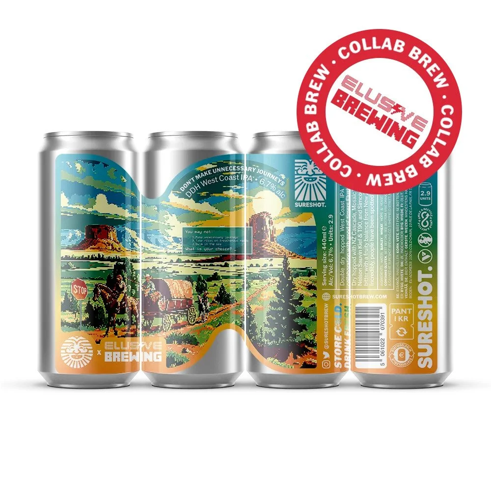 Elusive Brewing - Sureshot x Elusive - Don't Make Unnecessary Journeys - 6.7% DDH West Coast IPA 440ml 