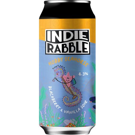 Indie Rabble Hobby Seahorse 4.3% Blackberry & Vanilla Sour 440ml