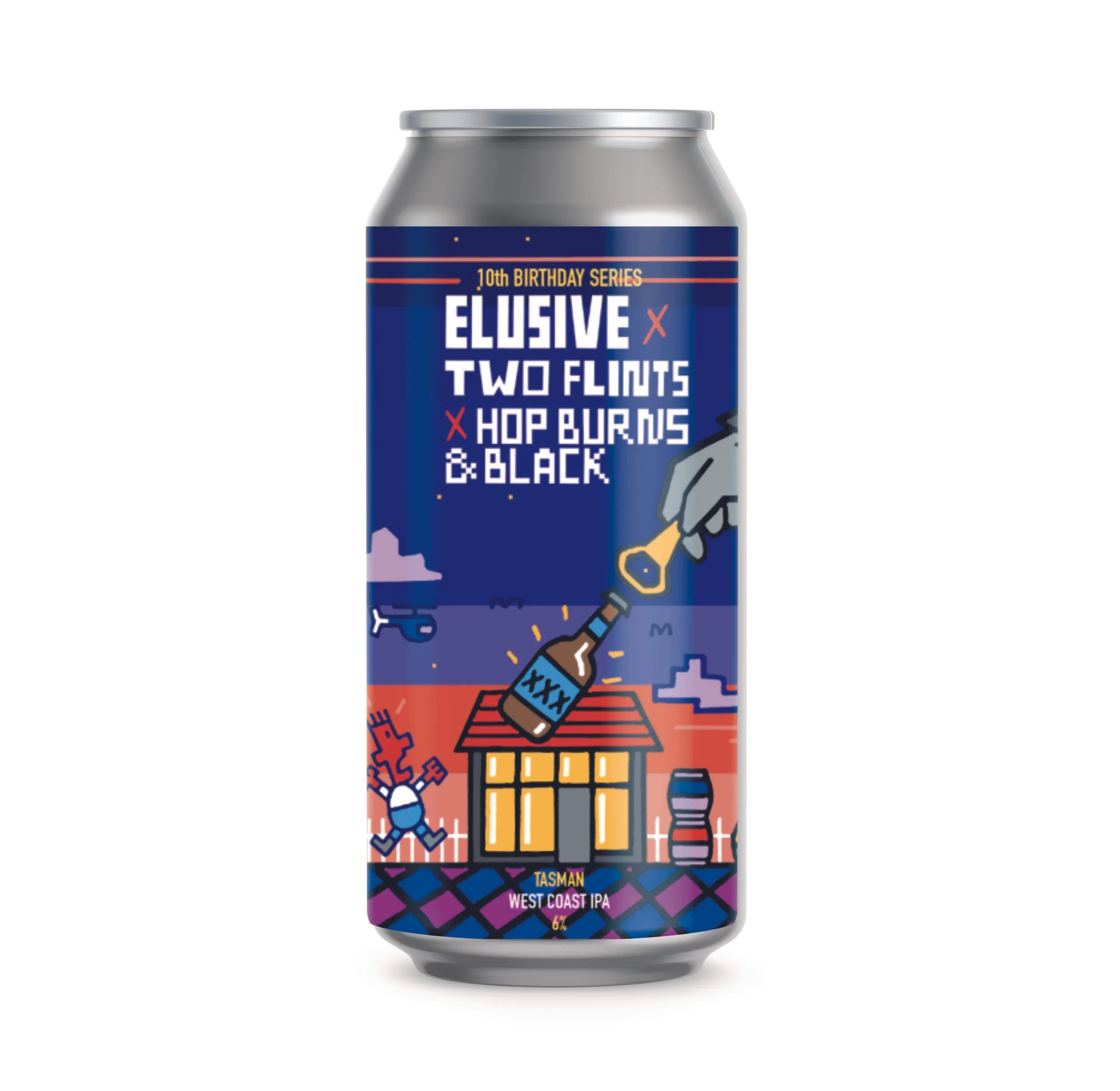Tasman (Elusive x Two Flints x Hop Burns & Black) 6% West Coast IPA 440ml