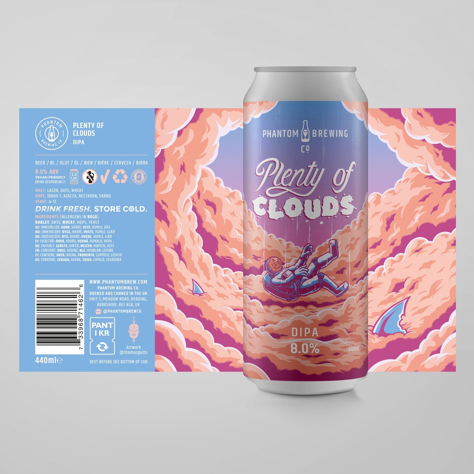Phantom Brewing co Plenty of Clouds 8% DIPA