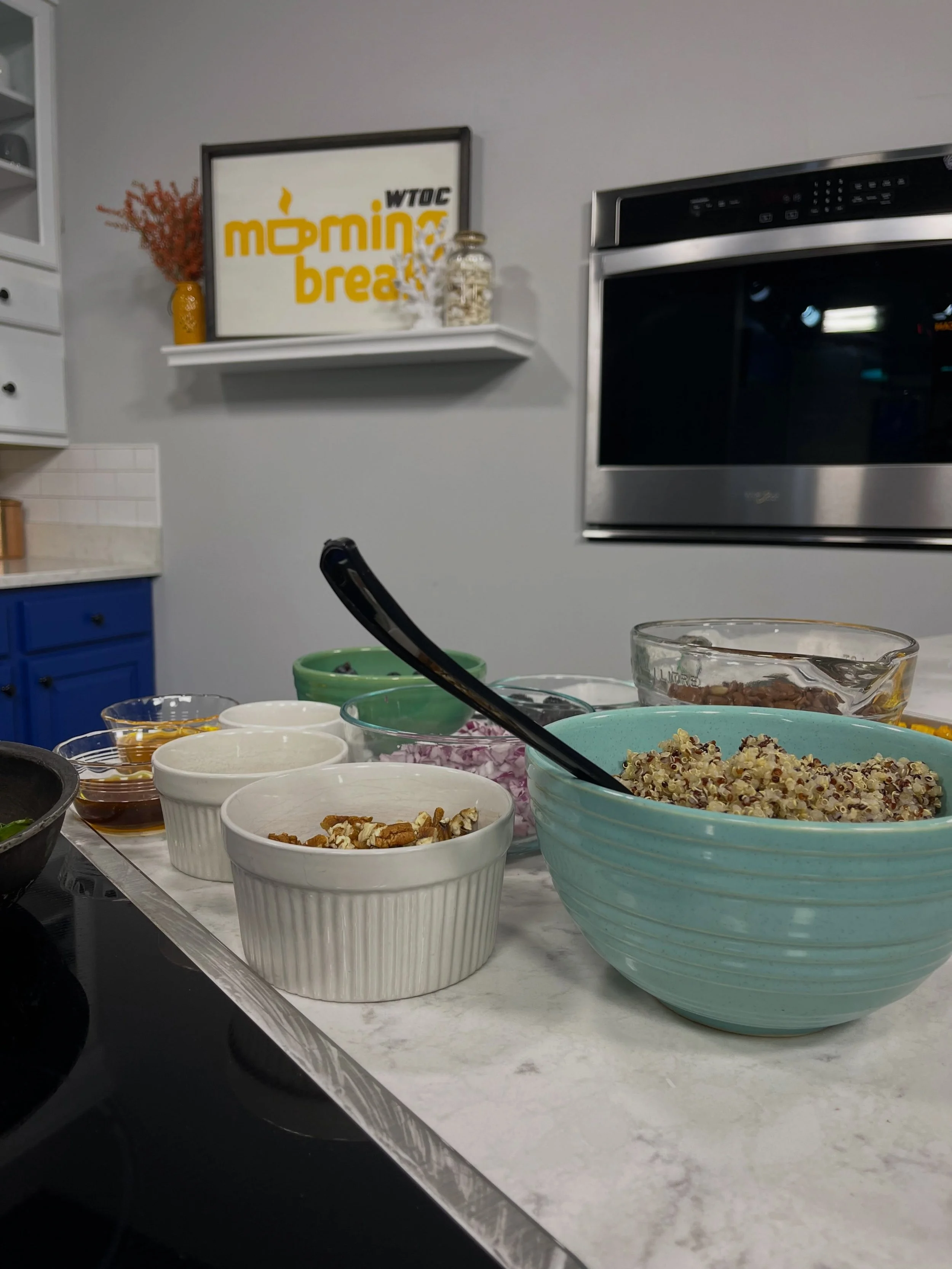 @timguidera and @wtoc11 were the ultimate hosts. Our cooking segment featuring @crystalwahpepah&rsquo;s Three Sisters Veggie Bowl from &ldquo;A Feather and a Fork&rdquo; aired Thursday morning.  Watch it here >> https://www.facebook.com/share/1