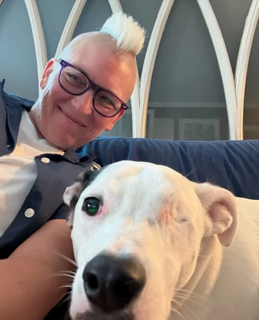 This moment is courtesy of @servicebrewing. We met an 8-month-old pup with one eye at Service&rsquo;s annual pet adoption event in August 2025. She was sitting with her foster mom apart from most of the other dogs. A couple of months earlier, she los