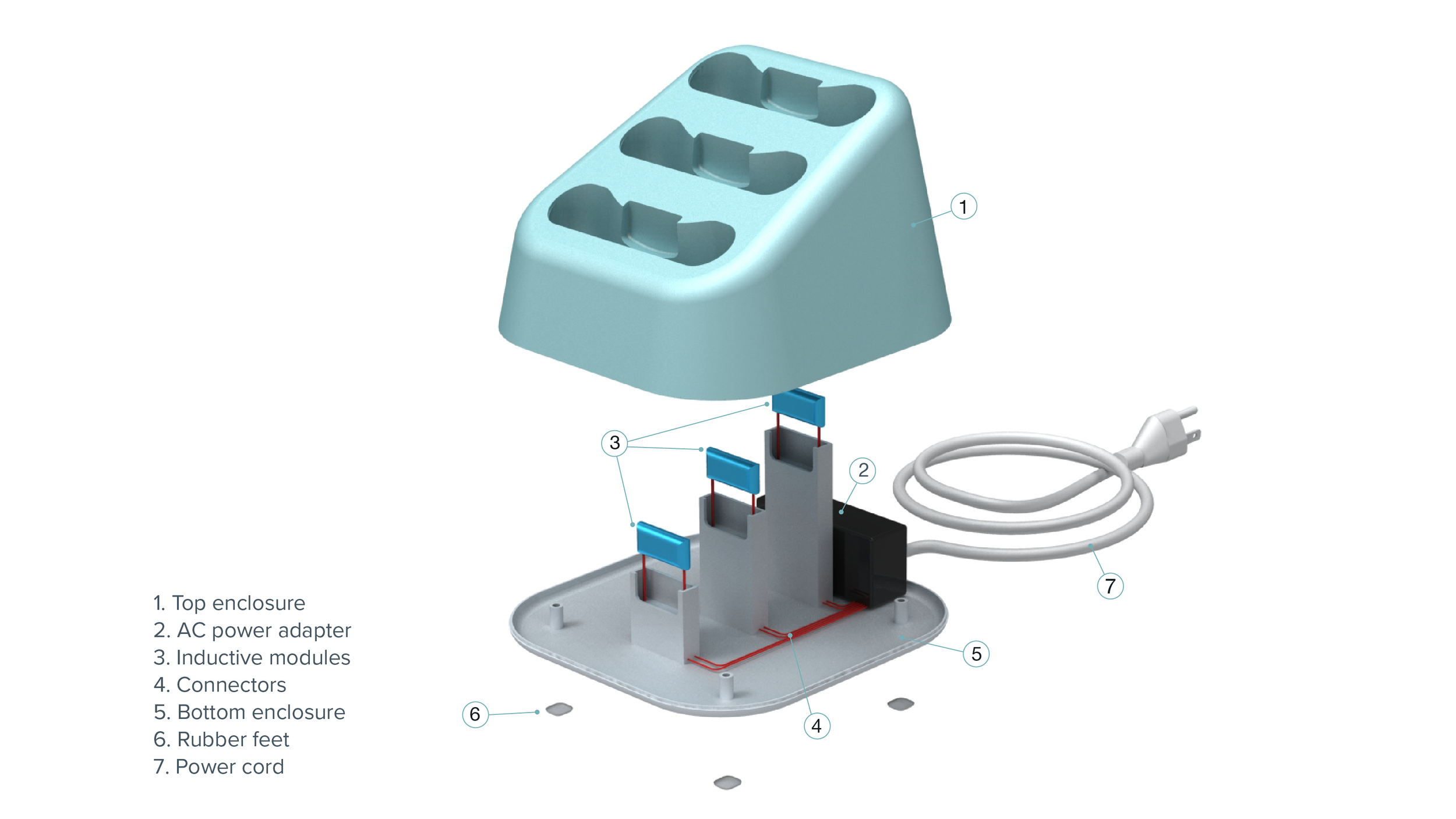 Charging base components