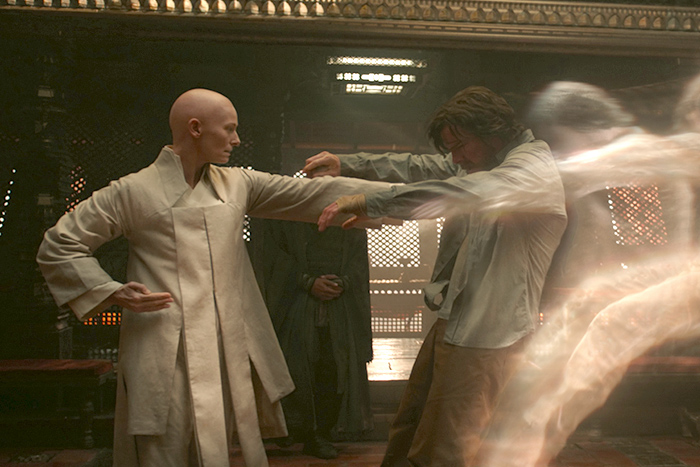 Tilda Swinton as The Ancient One in Doctor Strange