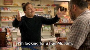 Enrique and Appa on Kim's Convenience