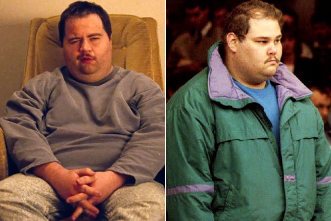 At left is Paul Walter Hauser in I, Tonya and at right is the real Shawn Eckhardt