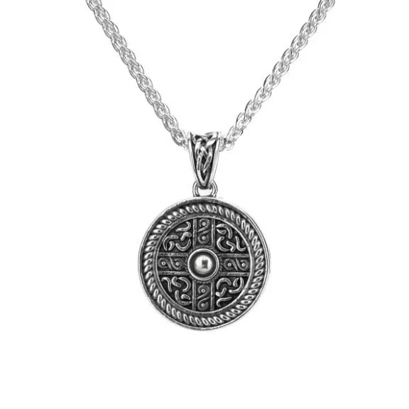 Viking Shield Pendant in Sterling Silver Heartline