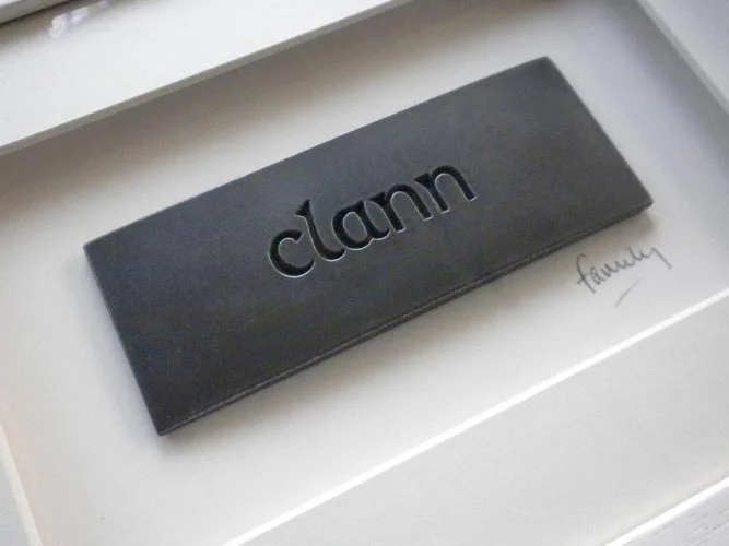 Clann - Gaelic means Family Cast Iron Framed