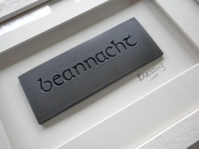 Beannacht - Gaelic means Blessings Cast Iron Framed