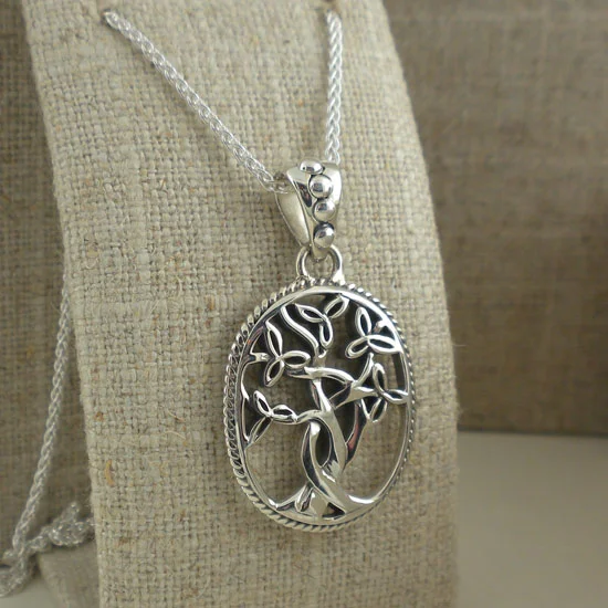 Tree of Life Pendant with Trinity Knots