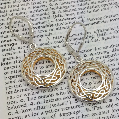 Celtic Window to the Soul Small Round Earrings