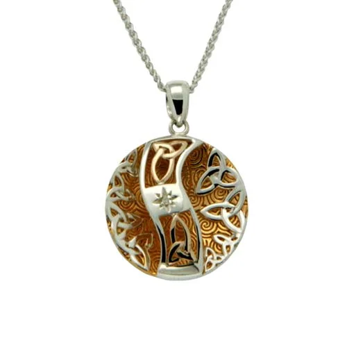 Trinity Knot and Diamond Faerie Pendant
