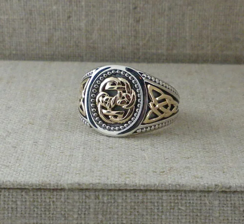 Celtic Lewis Knot Signet Ring by Keith Jack