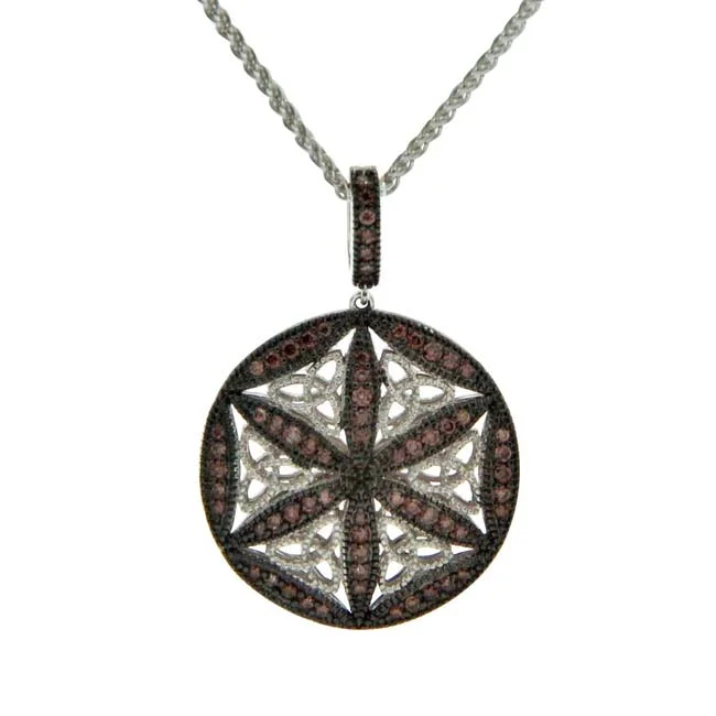 Celtic Trinity Knots with White &amp; Chocolate CZs