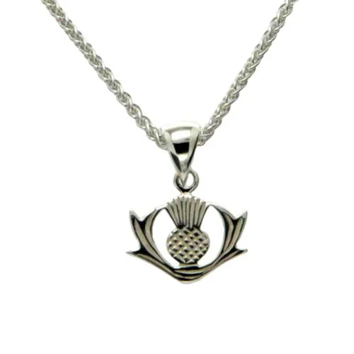Sterling Silver Scottish Thistle Pendant