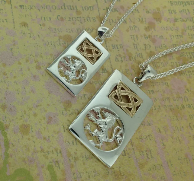 Scottish Lion  &amp; Celtic Knot Pendant
