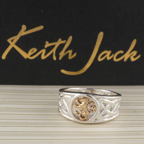 Sterling & 10K  Scottish Rampant Ring