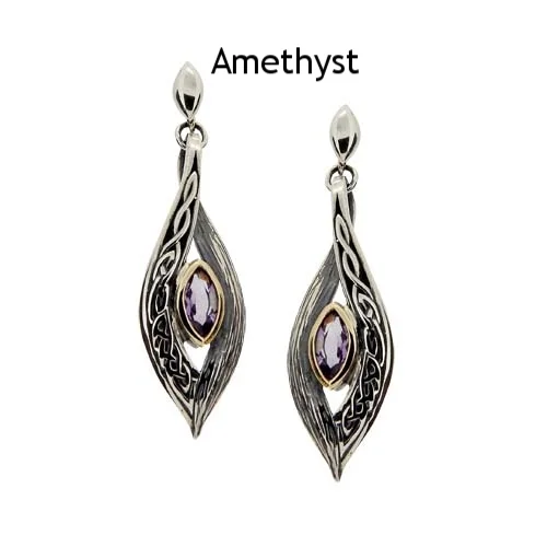 Elven Earrings Amethyst