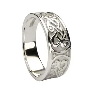 Ladies Traditional Celtic Ring Sterling Silver
