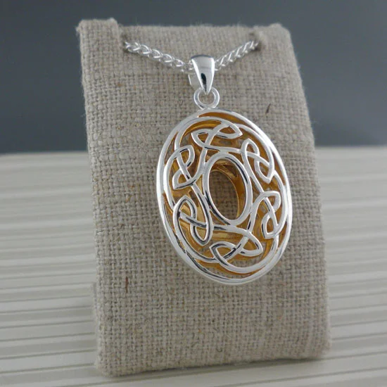 Oval Celtic Window to the Soul Pendant by Keith Jack