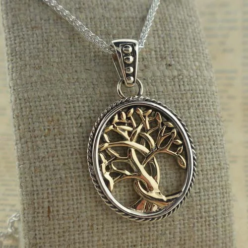 Celtic Tree of Life Pendant 10K &amp; Silver