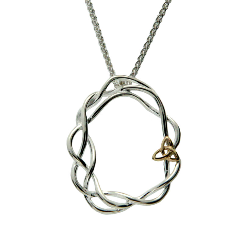 Celtic Cradle Pendant with 10K Trinity Knot