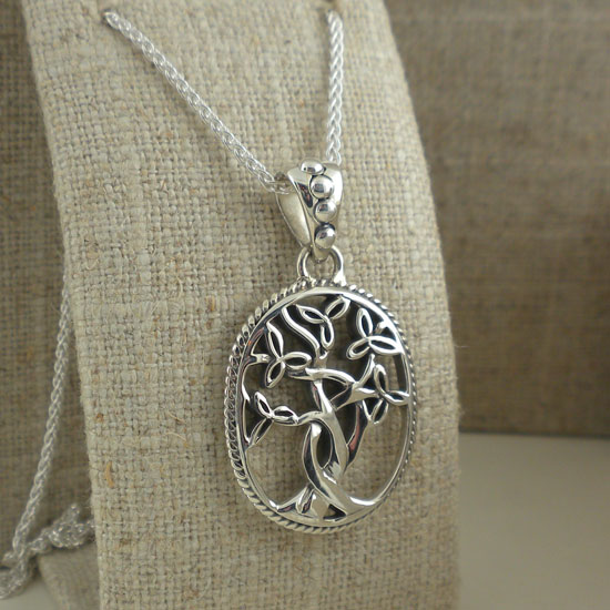 Copy of Trinity Knot Tree of Life Pendant in Sterling Silver (Copy) (Copy)
