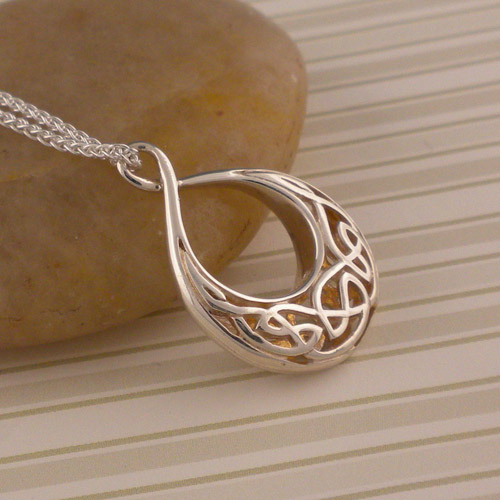 Celtic Window to the Soul Teardrop Pendant