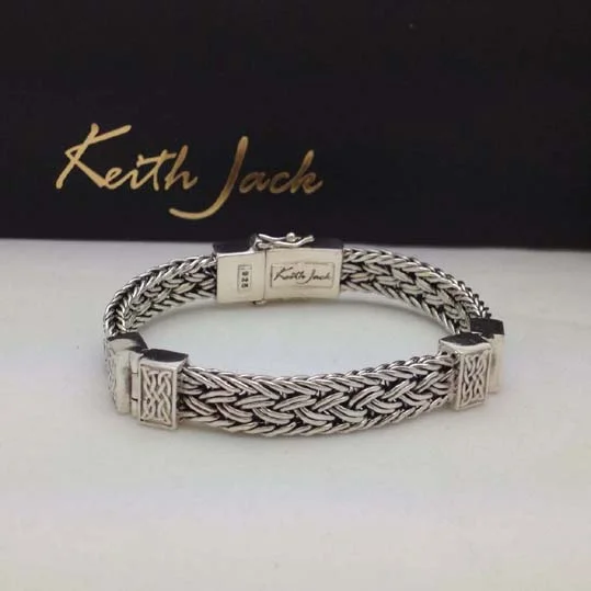 Celtic Knot Eternity Hinged Dragon Bracelet by Keith Jack