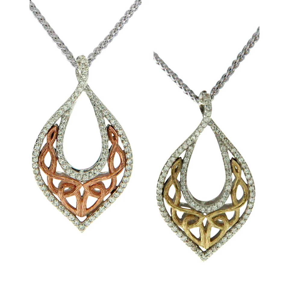 Love's Chalice Celtic Knot Pendant with CZs
