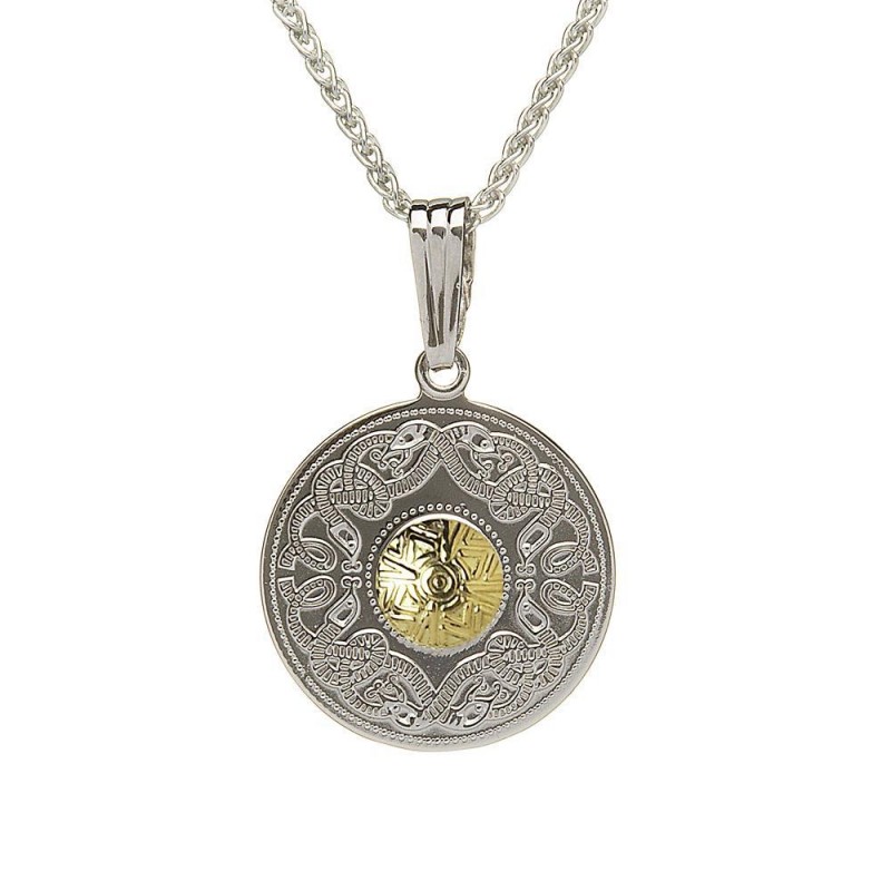 Medium Celtic Warrior Pendant with 18K Gold Bead