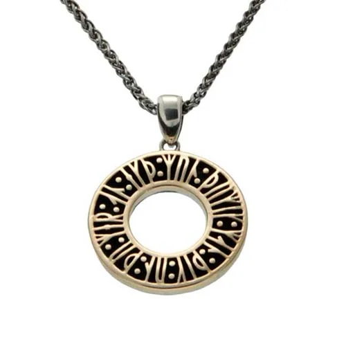 Sterling & 10K Viking Rune Pendant by Keith Jack