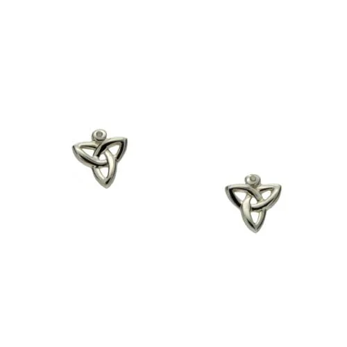 Diamond Trinity Knot Earrings