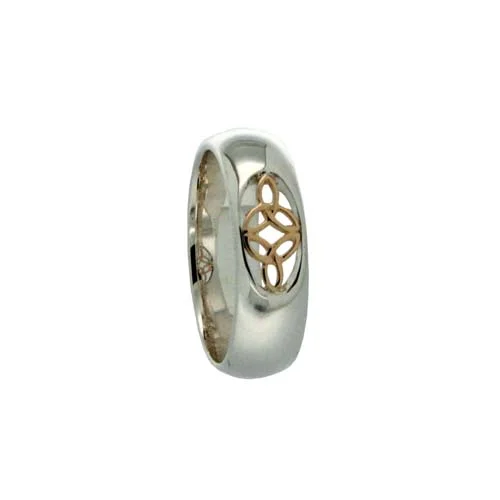 Sterling Silver and 10K Trinity Knot Wedding Ring