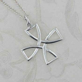 Sterling Silver Celtic White's Cross Irish Made